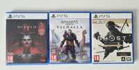 Gry zestaw Ps5 Diablo 4, Assassin's Creed Valhalla, Ghost of Tsushima