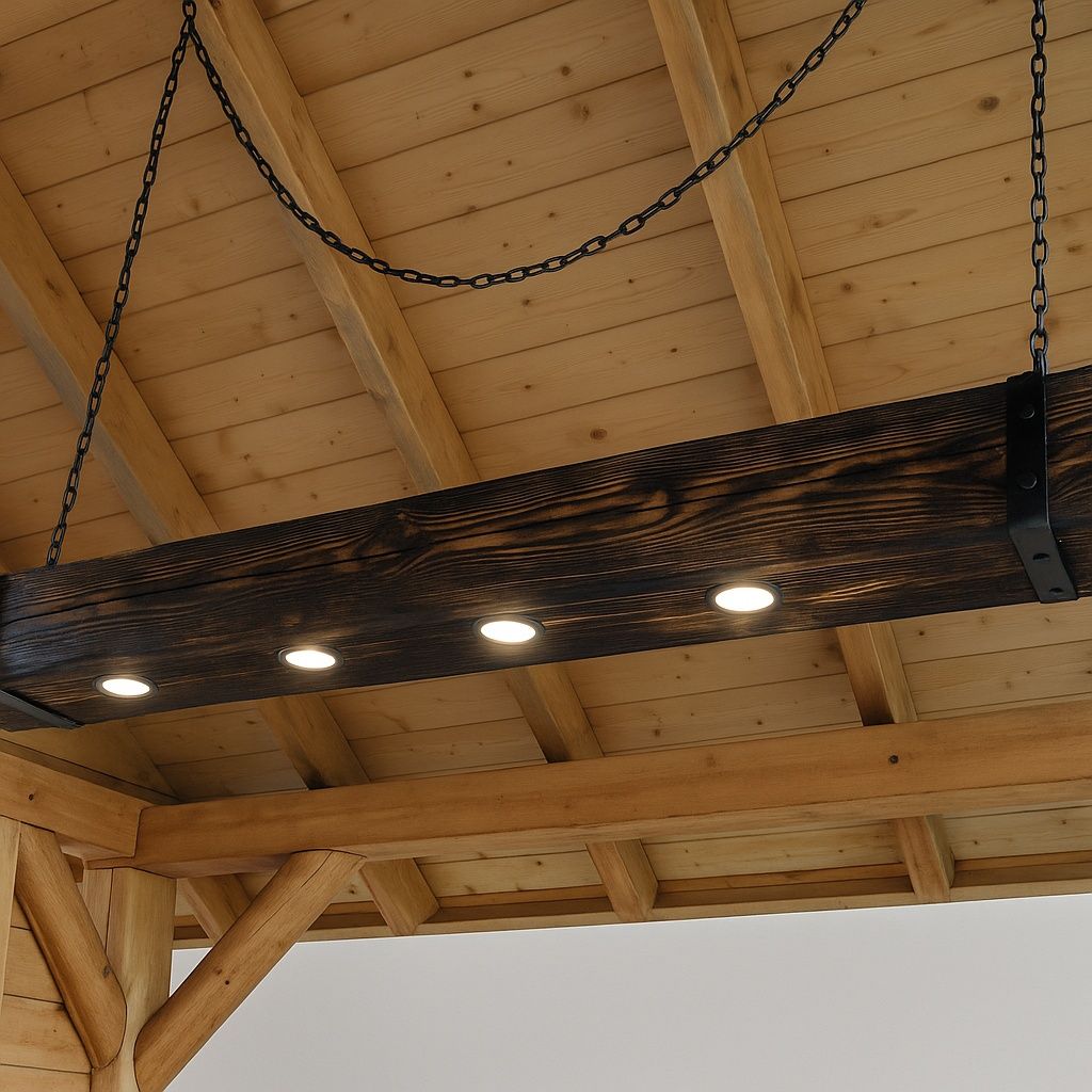Rustykalna/loft lampa z belki 150 cm – handmade, rękodzieło,