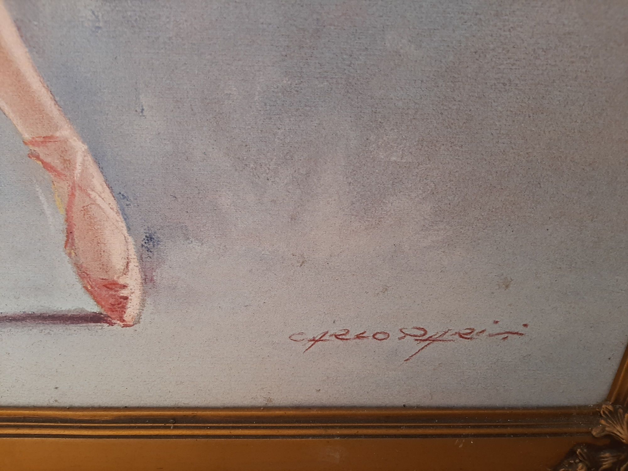 Antigo Quadro Bailarina Carlo Parisi