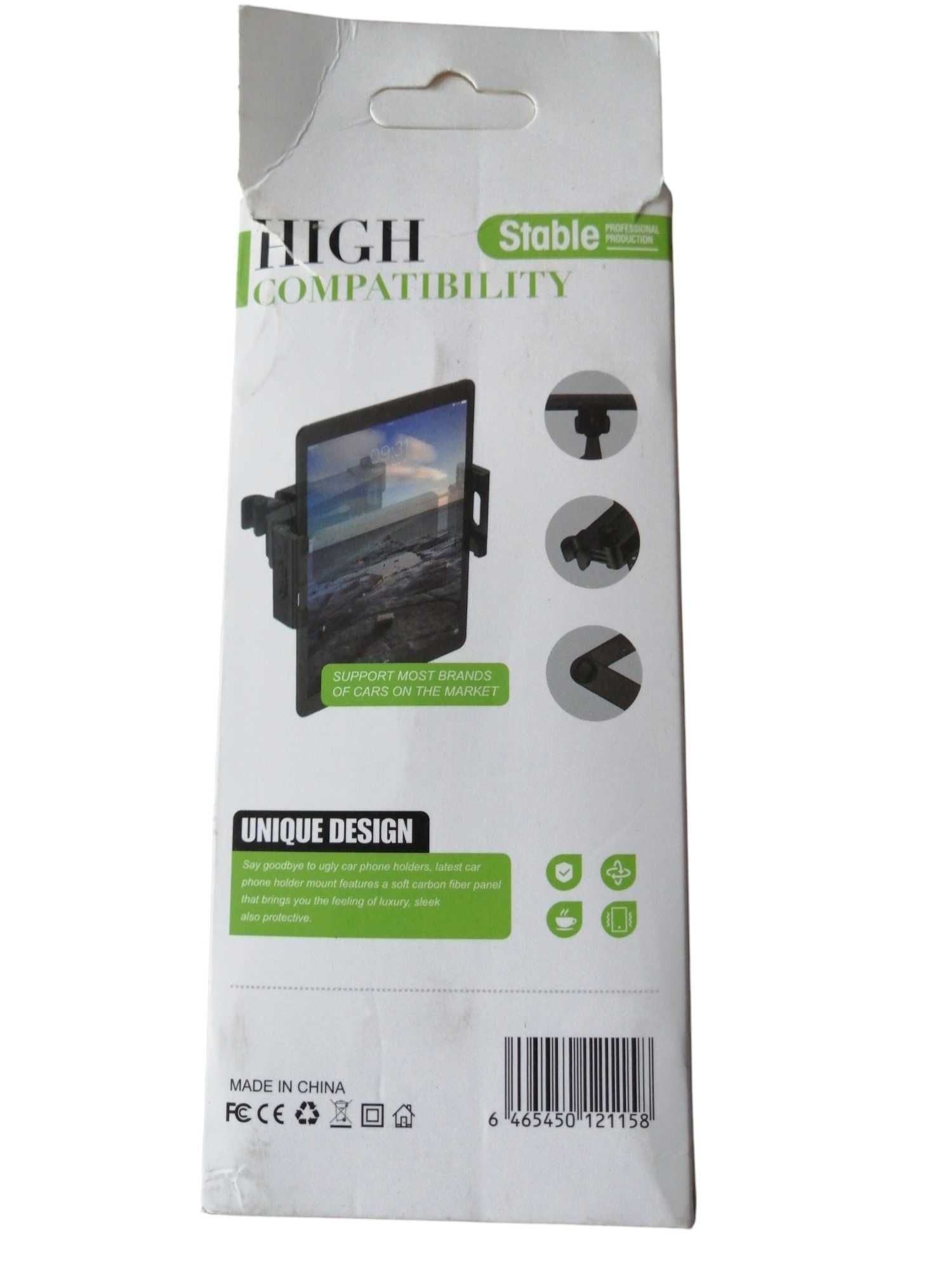 Stabilny stojak na telefon-tablet do zagłówka samochodu