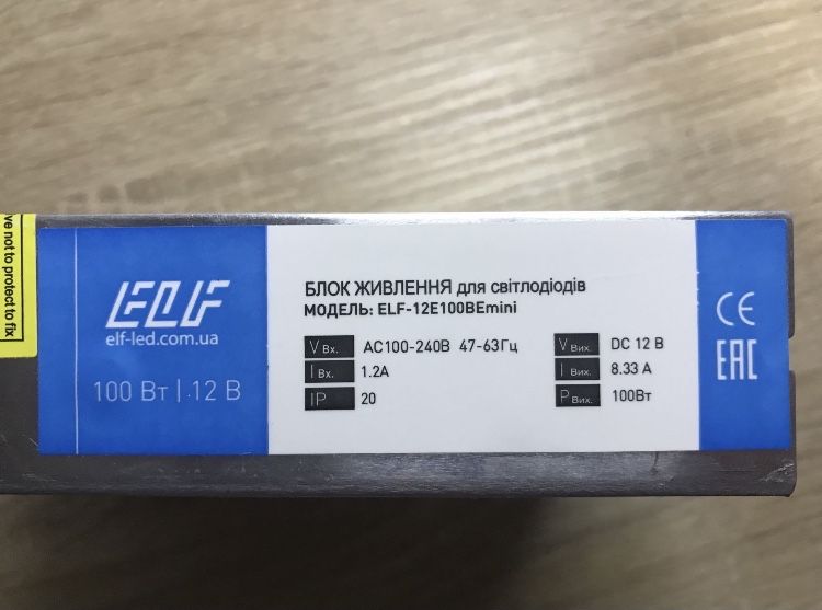 Блок живлення для світлодіодів ELF-12E100BEmini