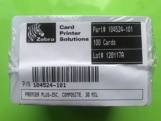Пластиковые карты Zebra Premier Plus PVC Composite (104524-101) 100шт