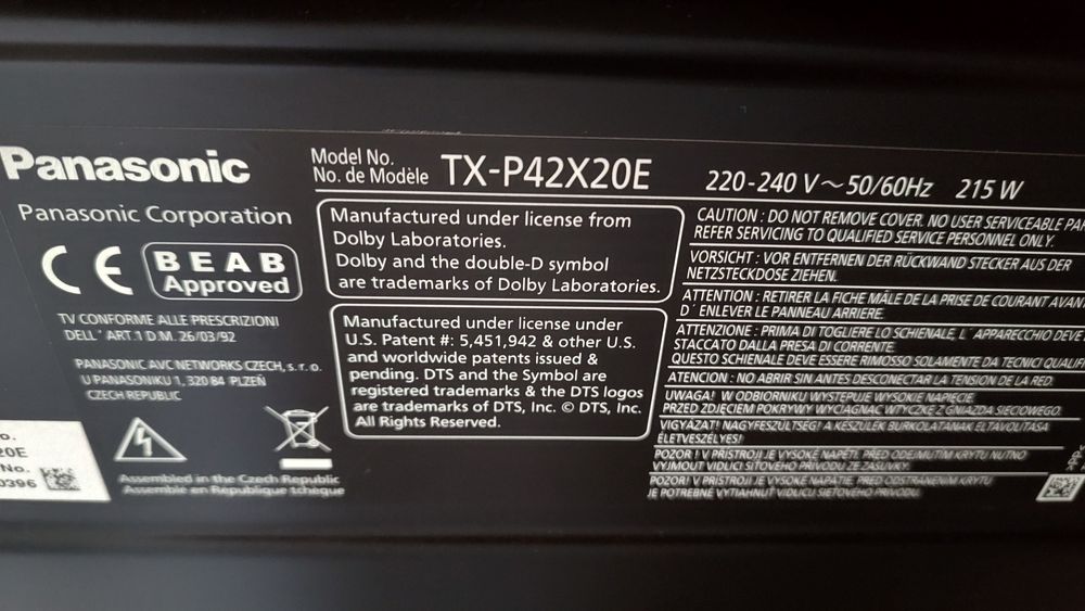 Sprzedam telewizor Panasonic Plazma