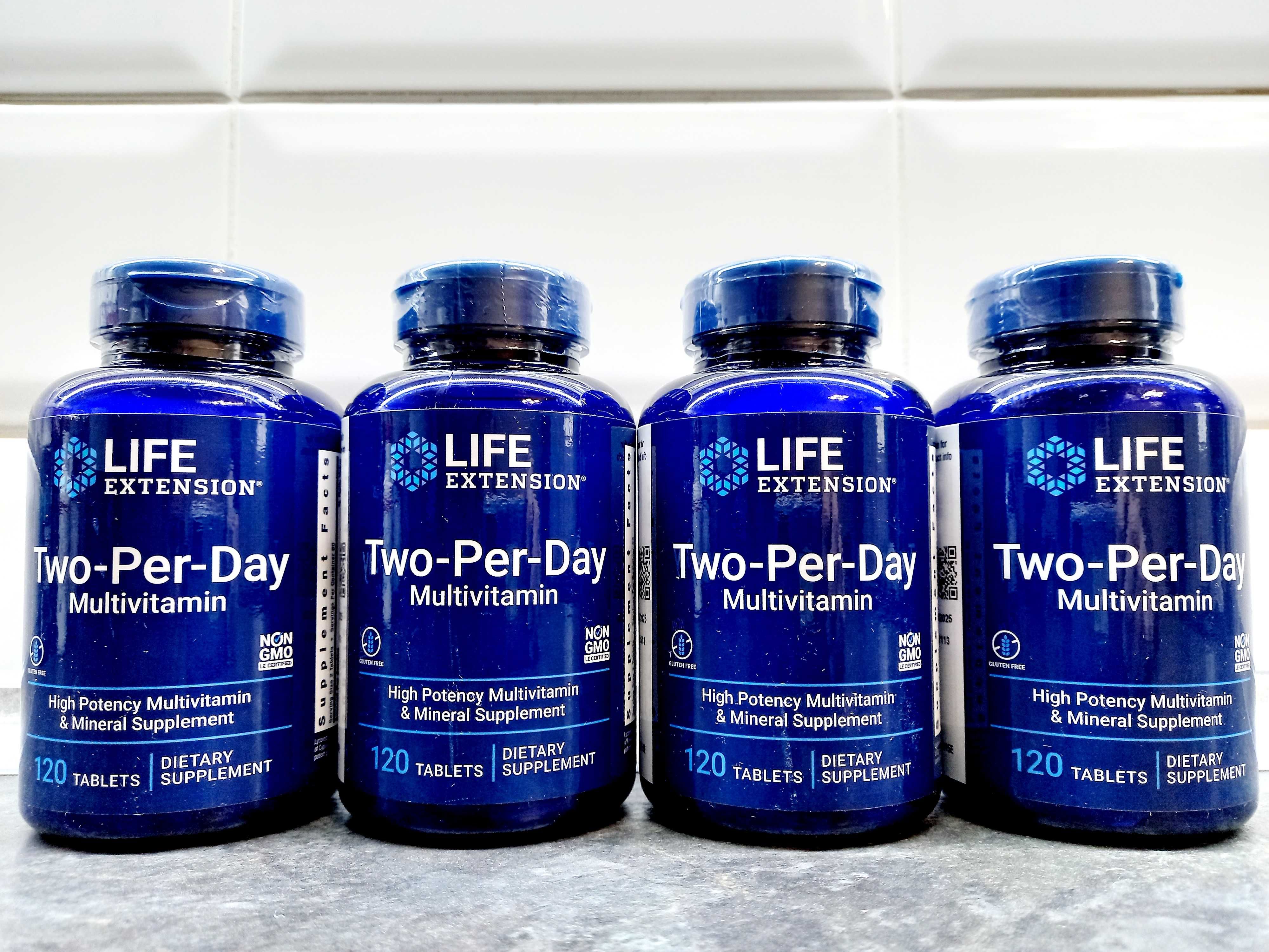 Life Extension, Two-Per-Day Multi (120 таб.), мужские женские витамины