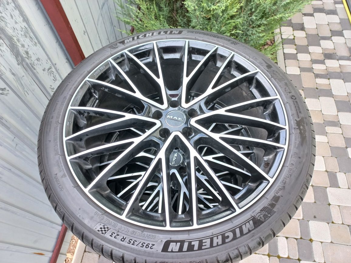 Титановые диски AUDI МАК 5×112/R23/ET30+резина 295/35/R23 Micheli