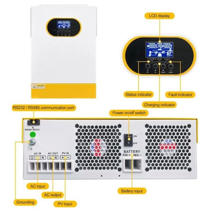 Комплект резервного питания 48v инвертор + аккумулятор 75A / 3.6кВт