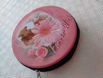 Dvds/CDs: Bolsa com capacidade para 24, tema ursinhos e flores.