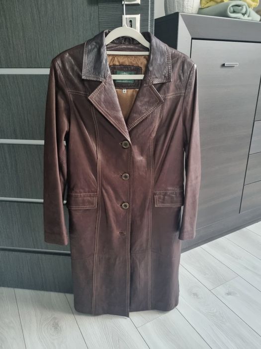Płaszcz skórzany Gino Rossi damski s lub m