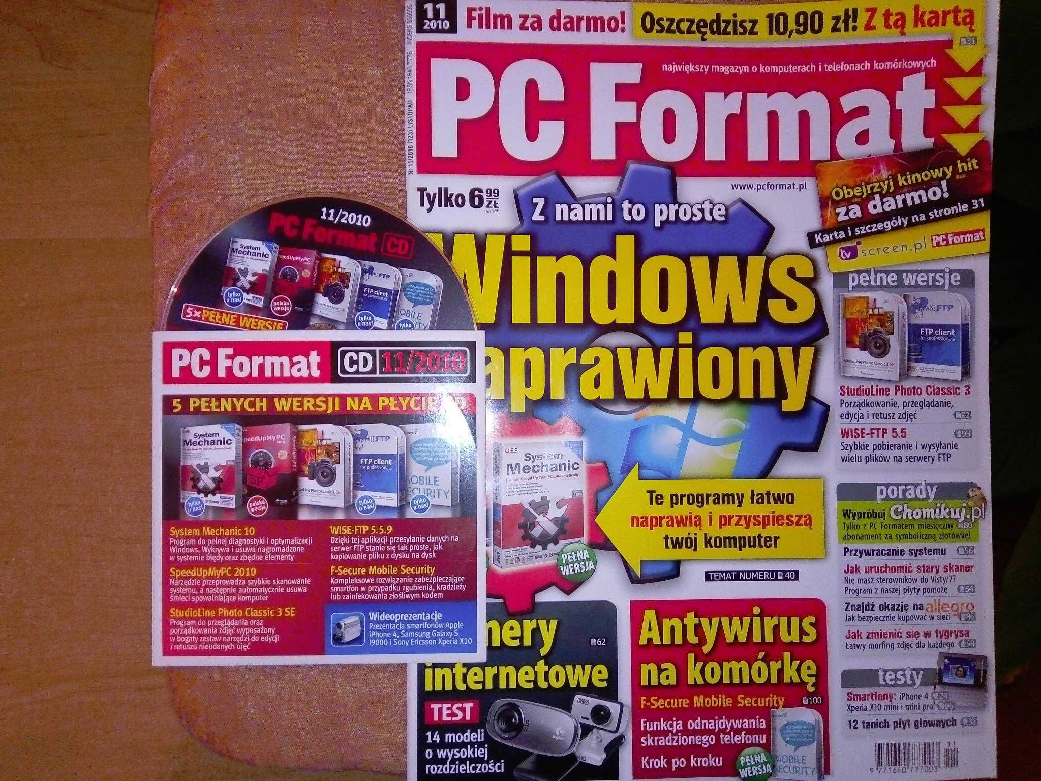 PC Format 11 2010 listopad (123) Gazeta + płyta CD Czasopismo