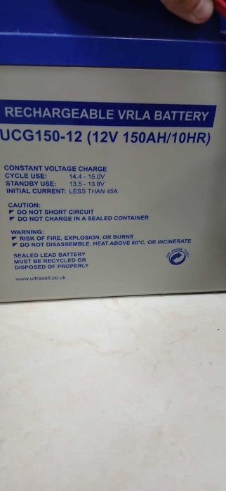 Гелевий акумулятор 150 ah 12v GEL Ultracel, ДБЖ, АКБ