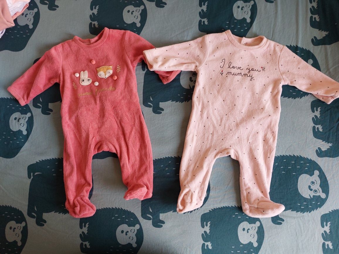 Conjunto de 19 peças de roupa de bebé 1-3 meses