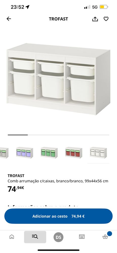 Movel IKEA trofast comb arrumação APENAS com 1 caixa.