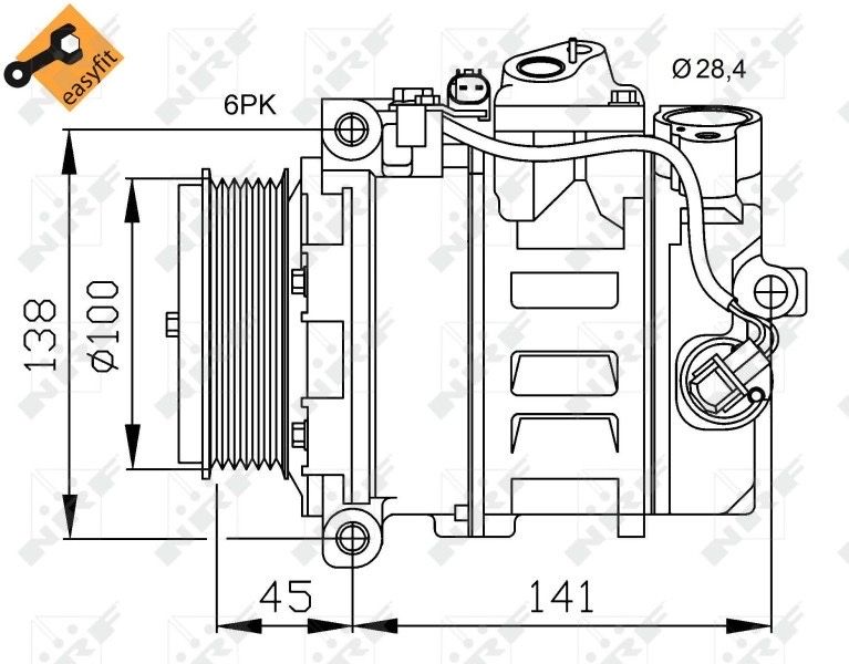 Компресор для Mercedes NRF 32256