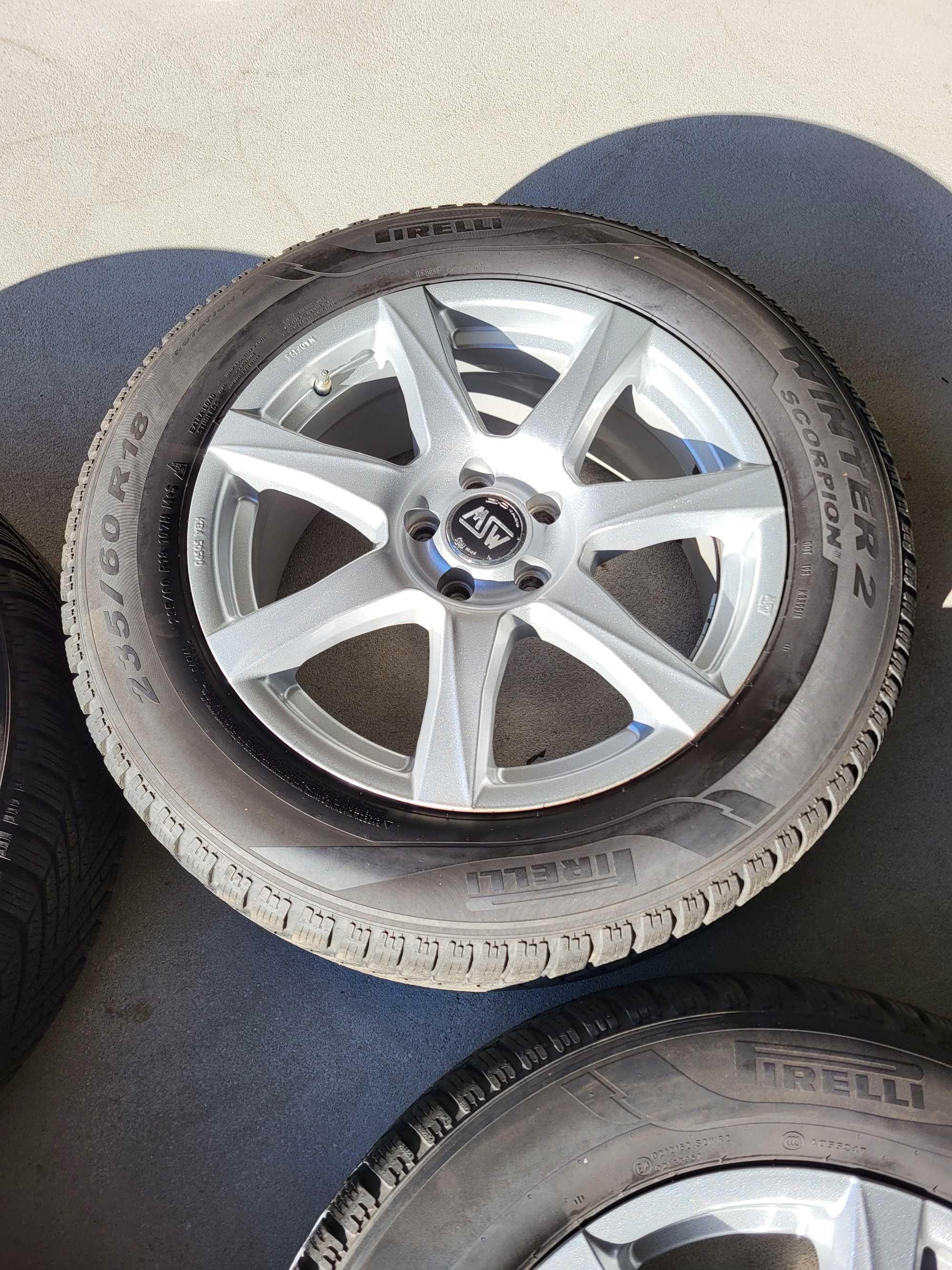 [k80] Koła zimowe 18 Cali 5x112 Pirelli 235/60/18 6mm 22r