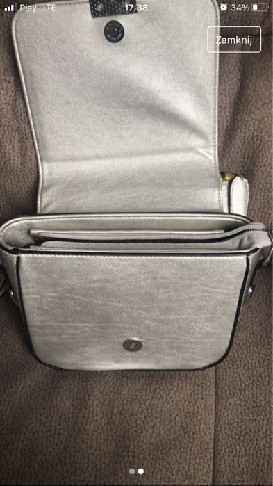 Torebka damska srebrna