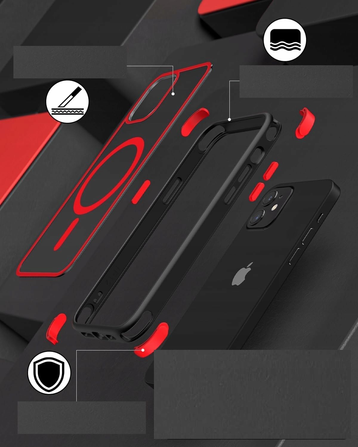 etui do iphone 12 iphone 12 pro, kompatybilne z magsafe