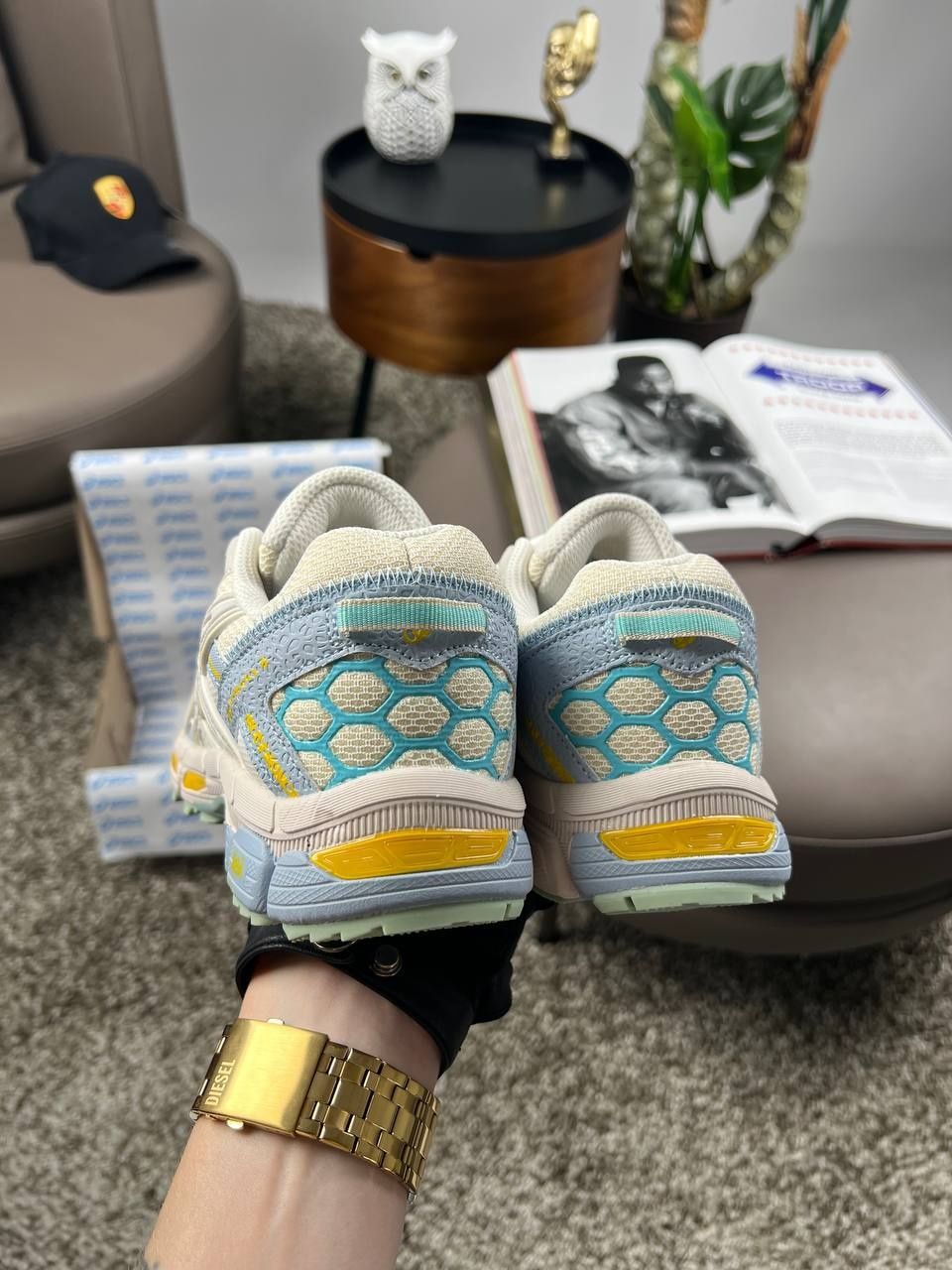 Женские кроссовки As*cs Gel Kahana 8 Beige Blue Yellow 36-41 асікс