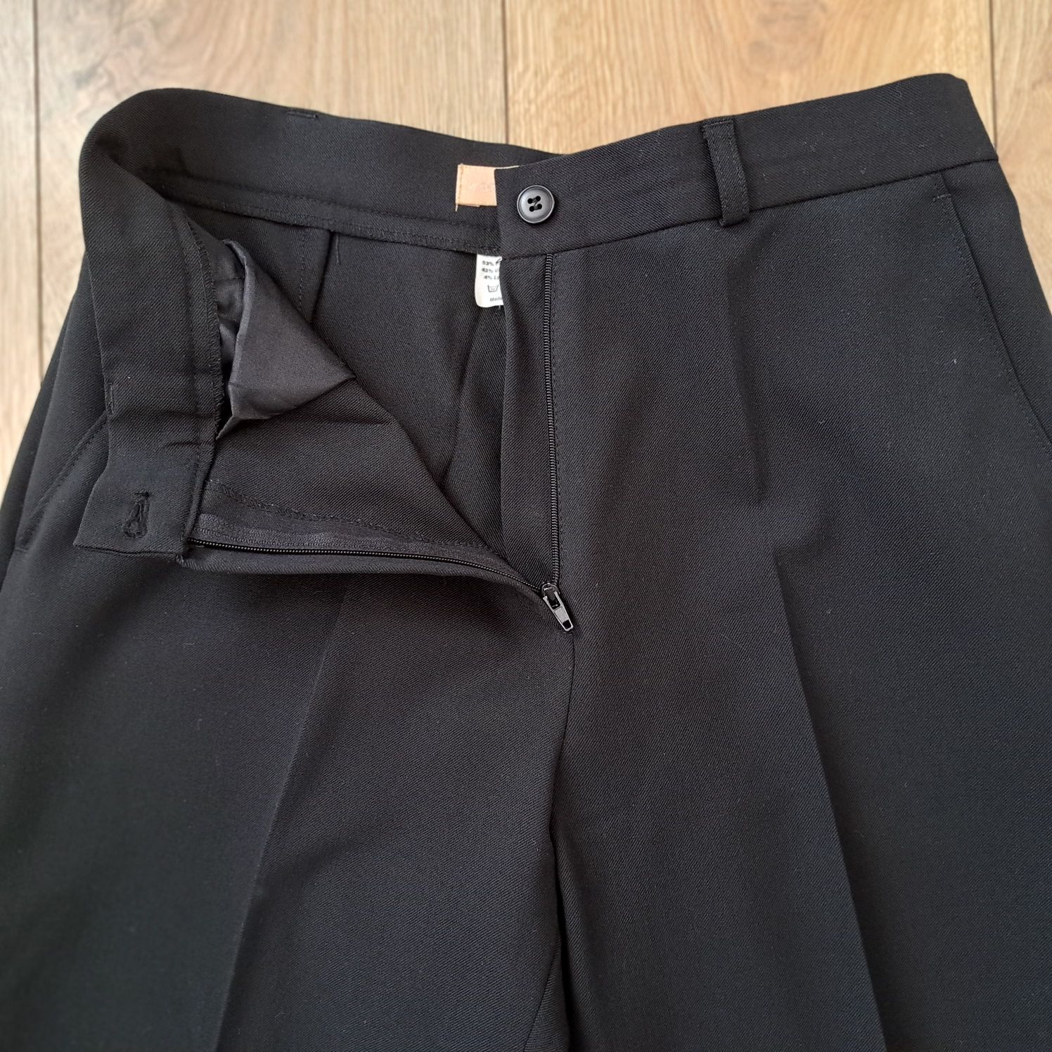Spodnie szerokie 36 S czarne  eleganckie
