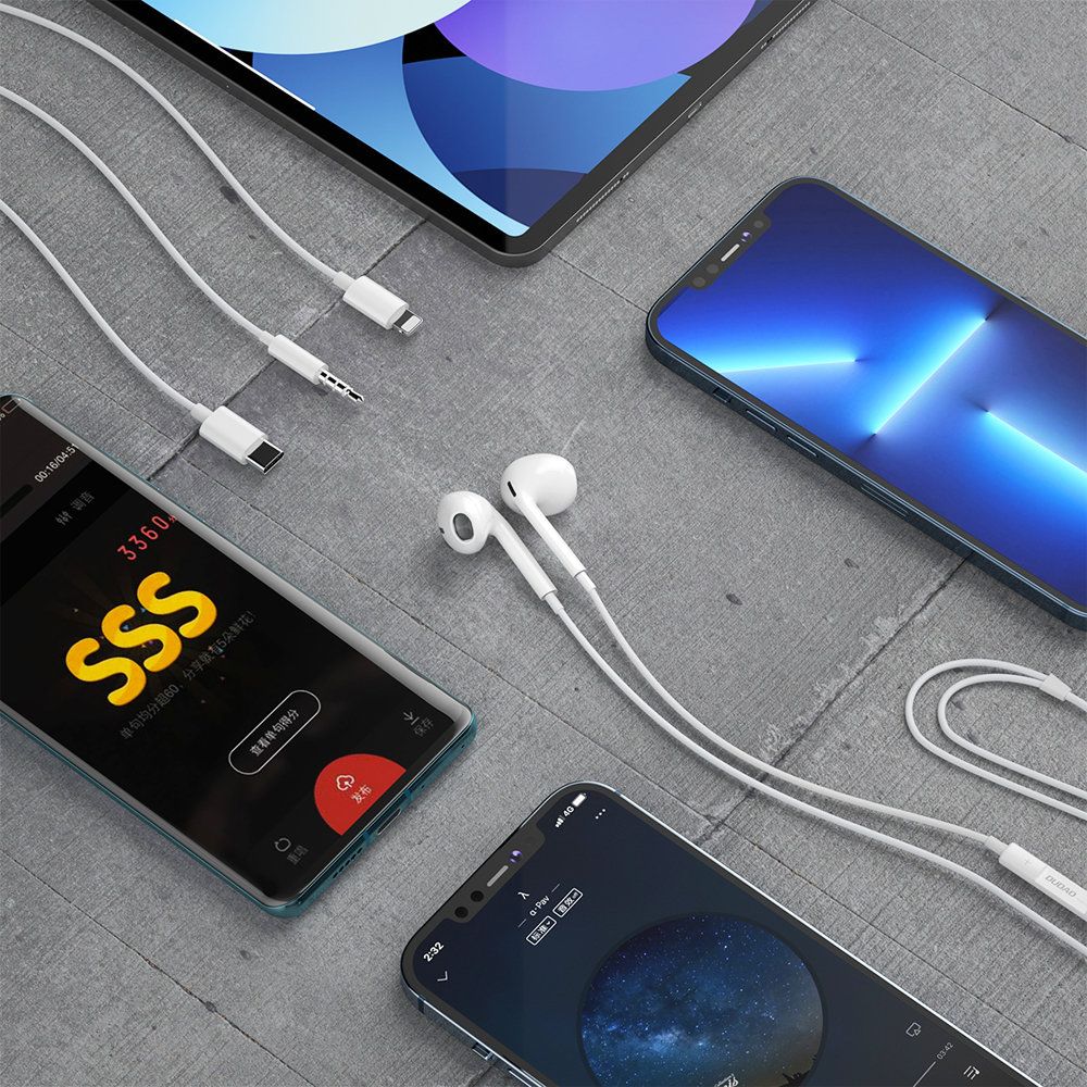 słuchawki douszne do iphone z wtyczką lightning x14prol-w1 biały