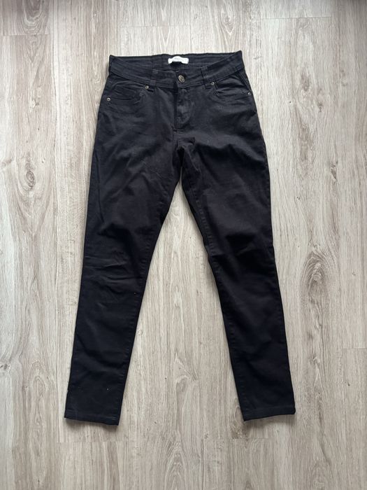 Czarne proste spodnie, rurki