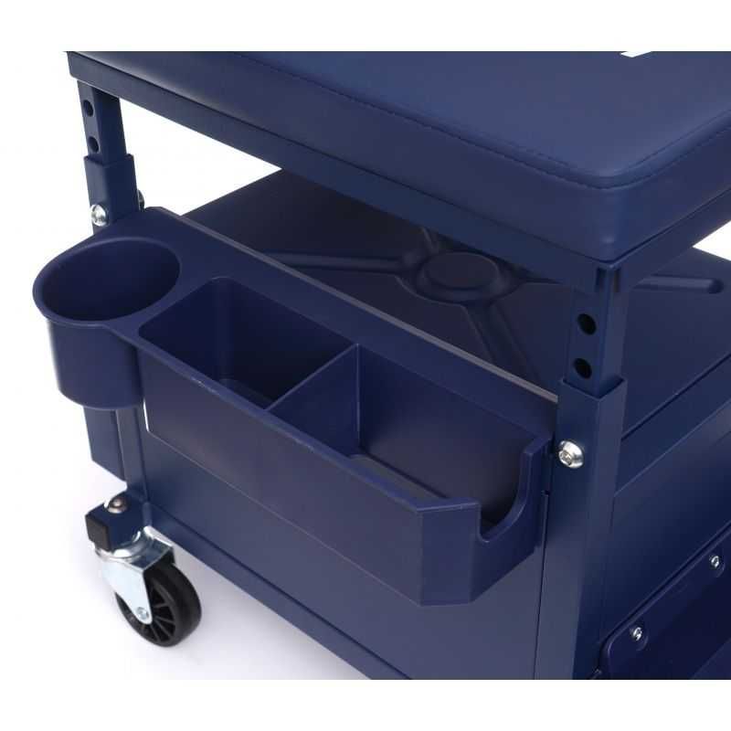TABORET stołek WARSZTATOWY na kółkach 1x szuflada 3x półki KD10761