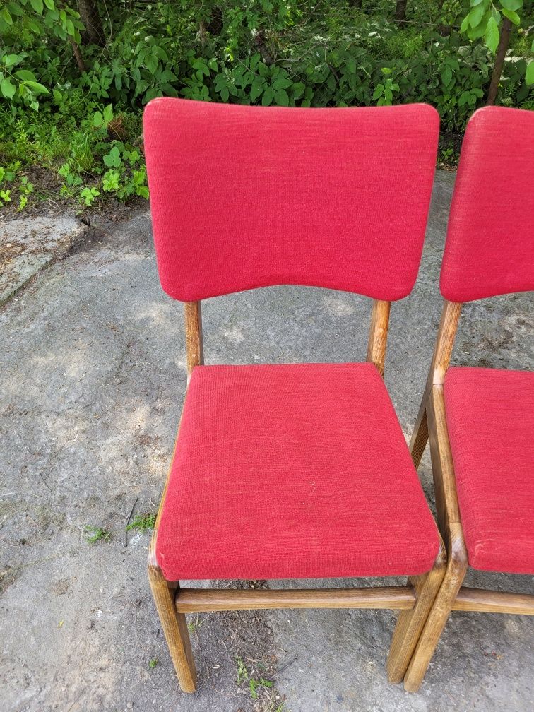 Stare krzesła PRL Hałas motylki 2 sztuki retro vintage