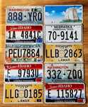 10 tablic rejestracyjnych z USA