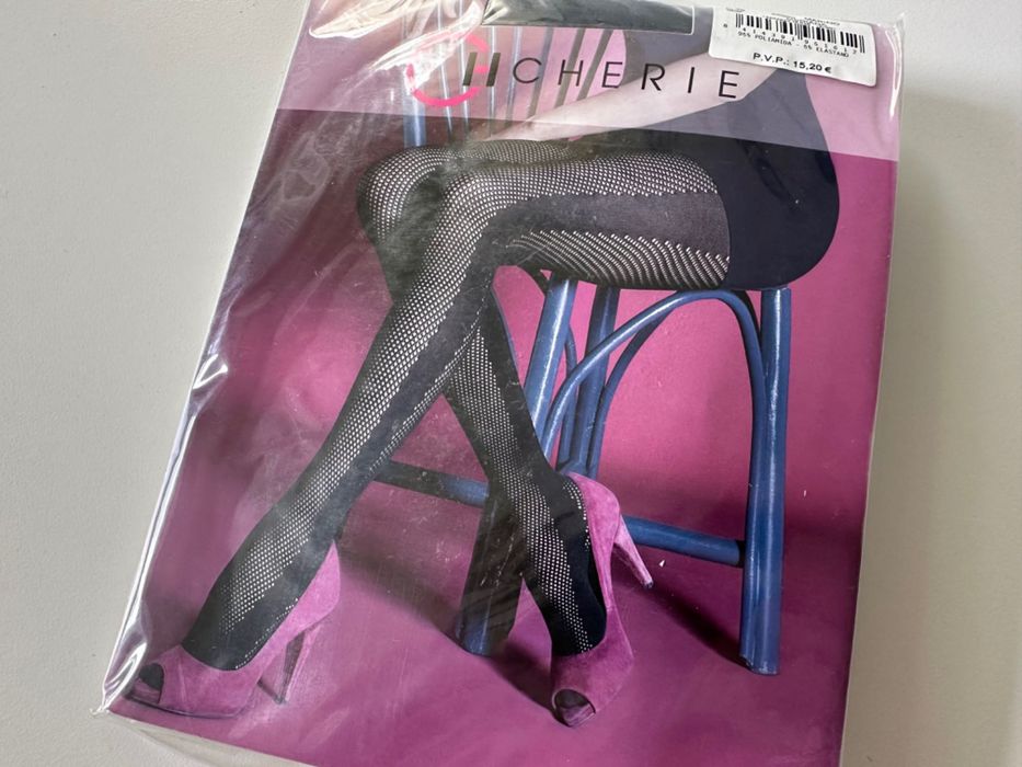 Meia Calça Cherie Marie Claire Tam:M Azul Escuro Novo Selado