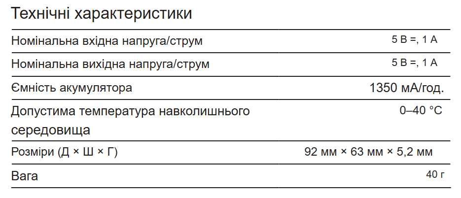 Power Bank Lightning Leitz 6526 для заряджання смартфонів Apple