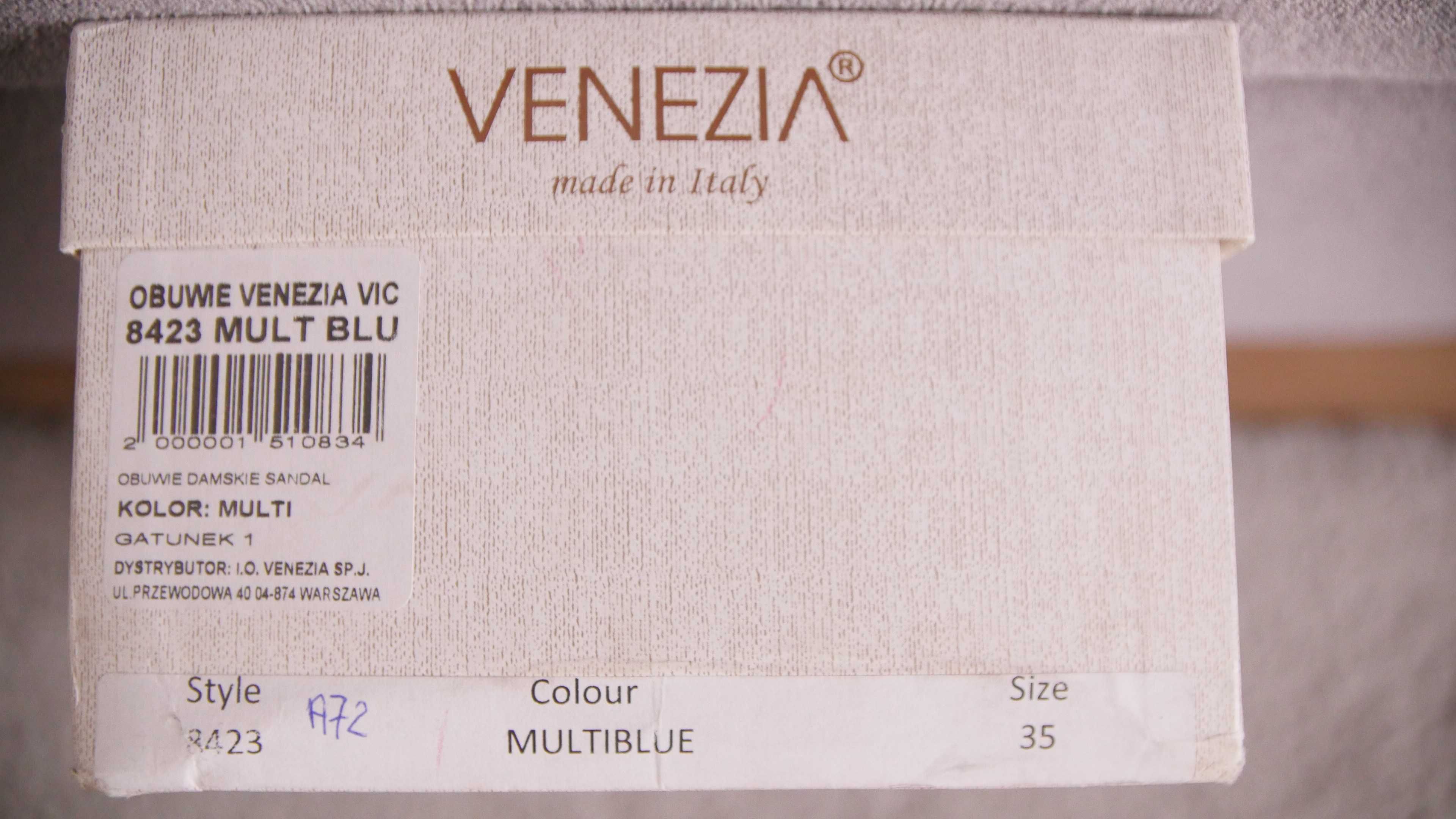 Sandały skórzane VENEZIA 35 (23 cm.) - Nowe.