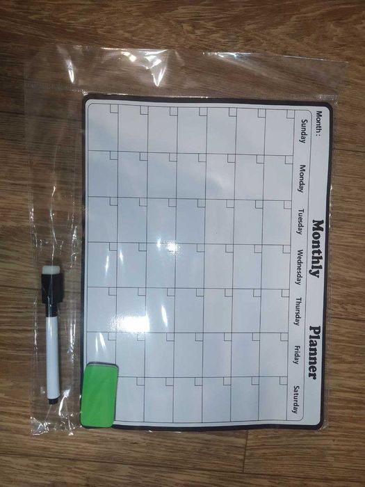 Новий планер календар на місяць розміру А4 магнітний на холодильник