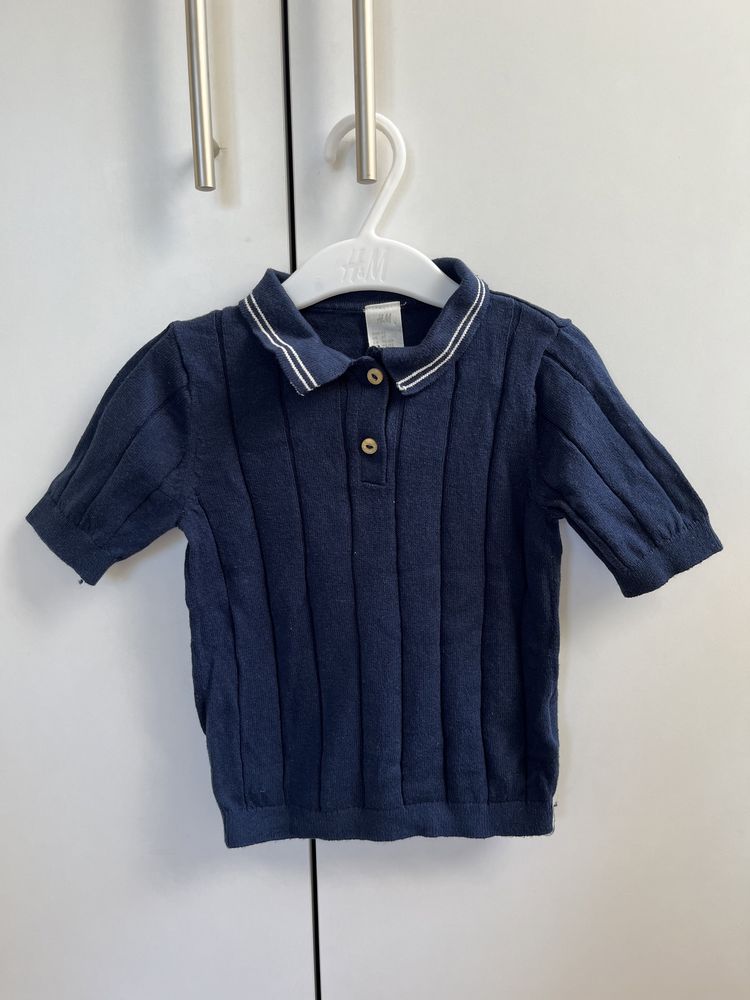 Dzianinowy top polo H&M 92