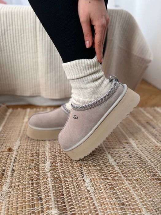 Уггі UGG Tazz Platform Light Grey Premium (36-40)