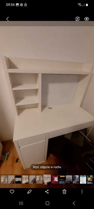 IKEA MICKE biurko z nadstawką 105×50, białe – idealne do nauki