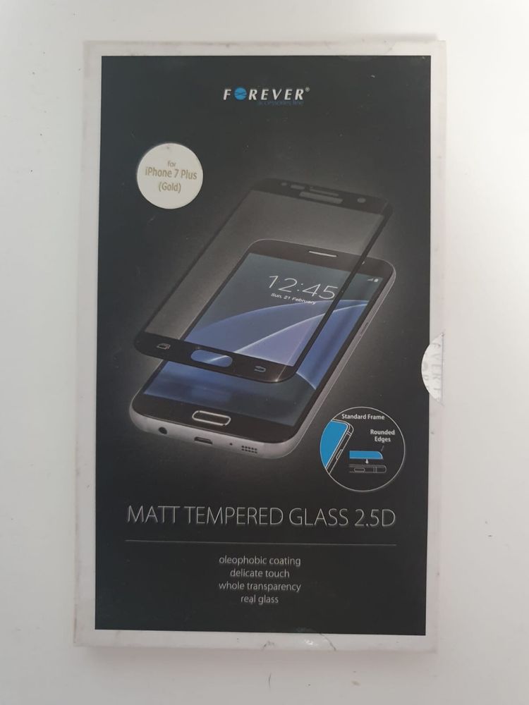 Szkło hartowane iPhone 7 8 plus gold złoty