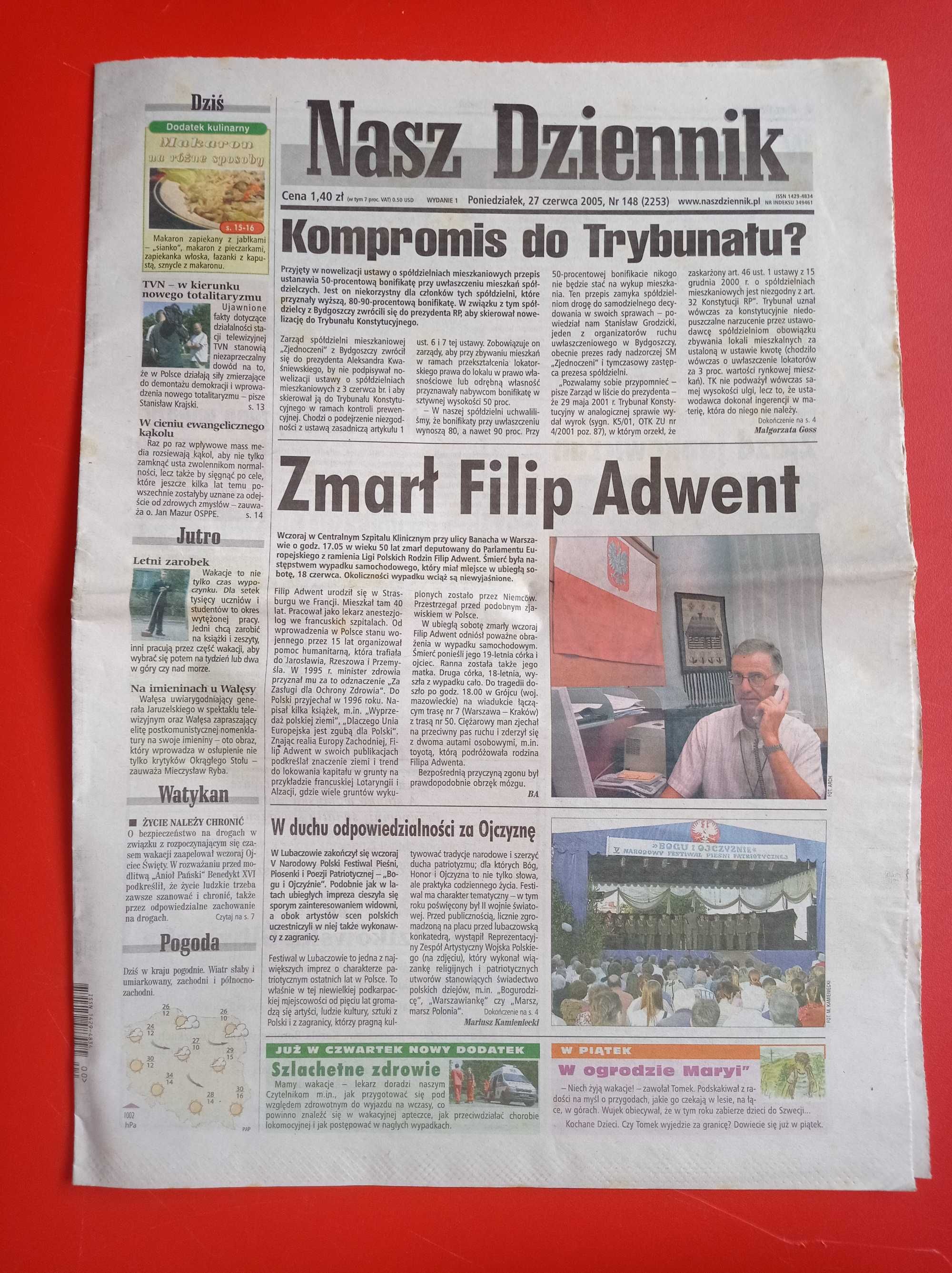 Nasz Dziennik, nr 148/2005, 27 czerwca 2005