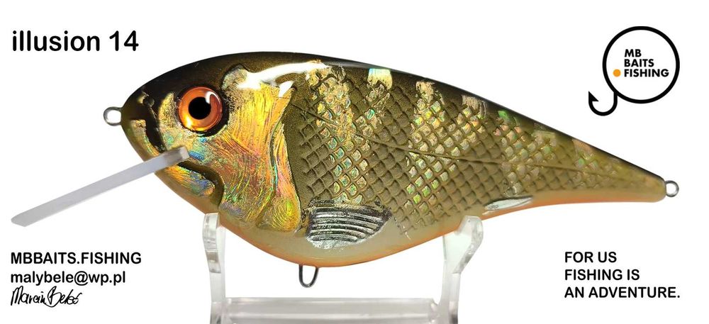 Wobler szczupak/sum illusion 14cm Hand Made