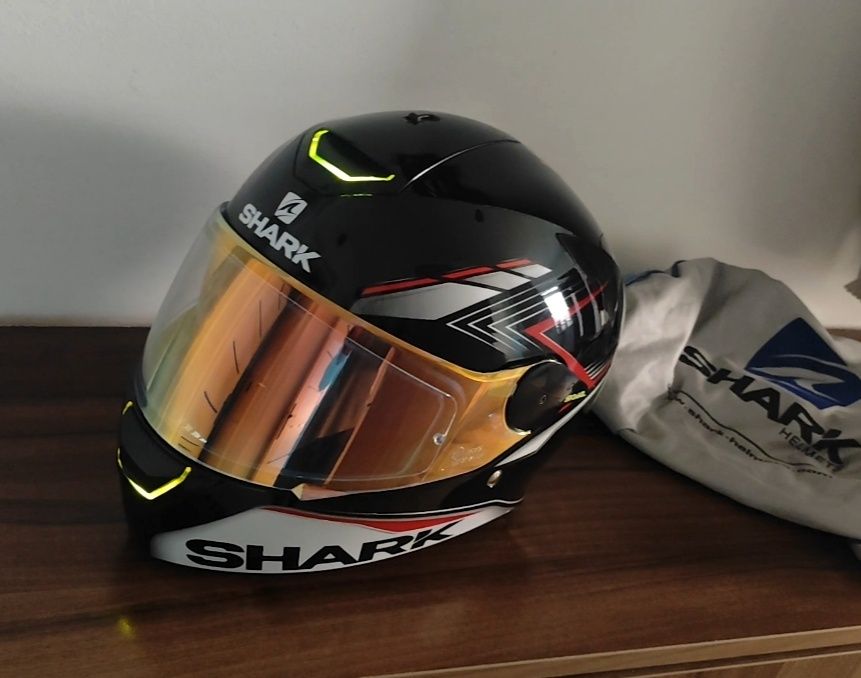 Aktualne do  10.08.2025.Kask Motocyklowy Shark Skwal  LED Pinlock roz.