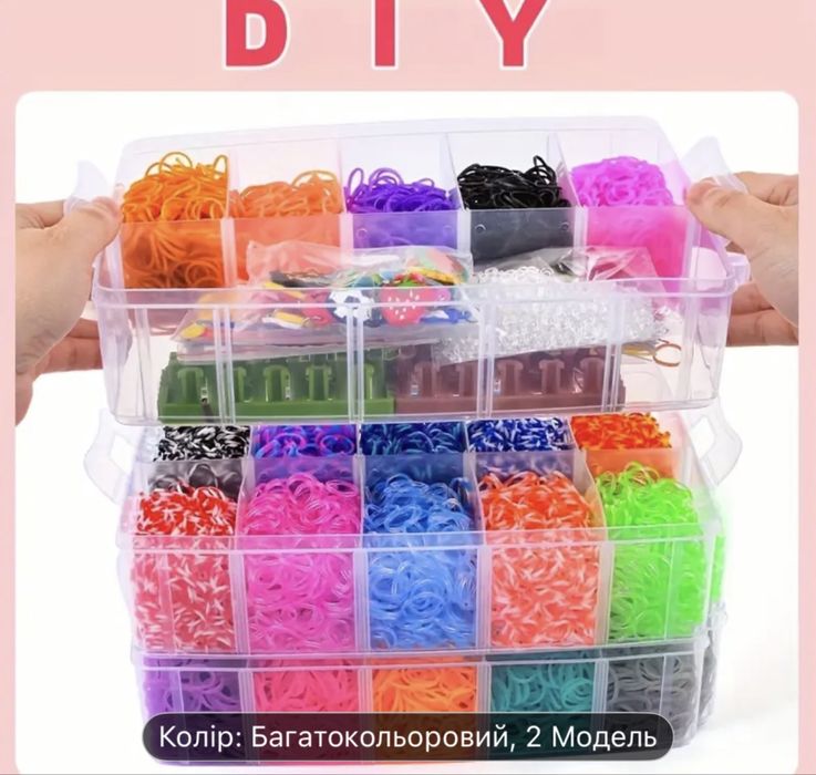 набір резинок для плетіння творчості DIY новий 5000 шт