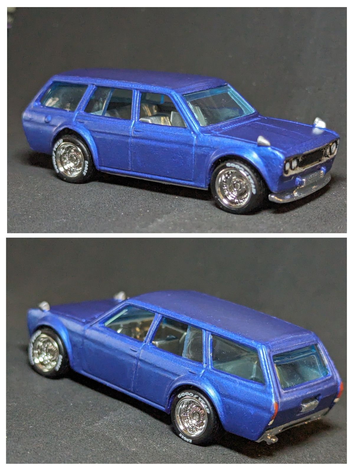 Hot Wheels Datsun Bluebird Wagon 510 + Custom paint i gumowe koła