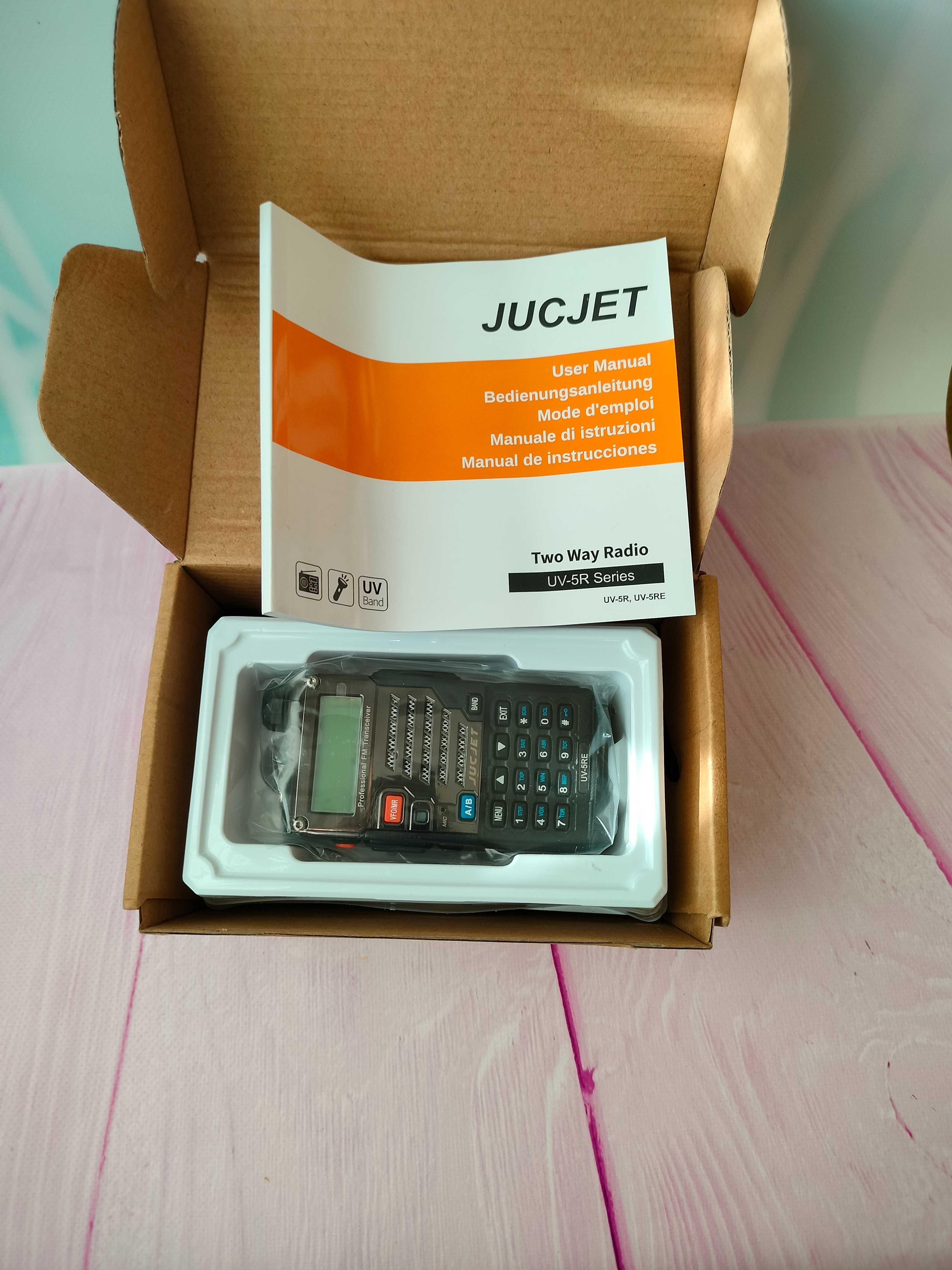 Рація JucJet (Baofeng) UV-5RE, 5 w, батарея 1800 мАч чорний, рация