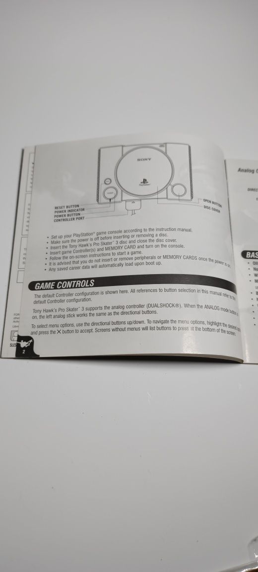 Tony Hawk's Pro Skater 3 książeczka manual instrukcja Ps1 Psx PsOne