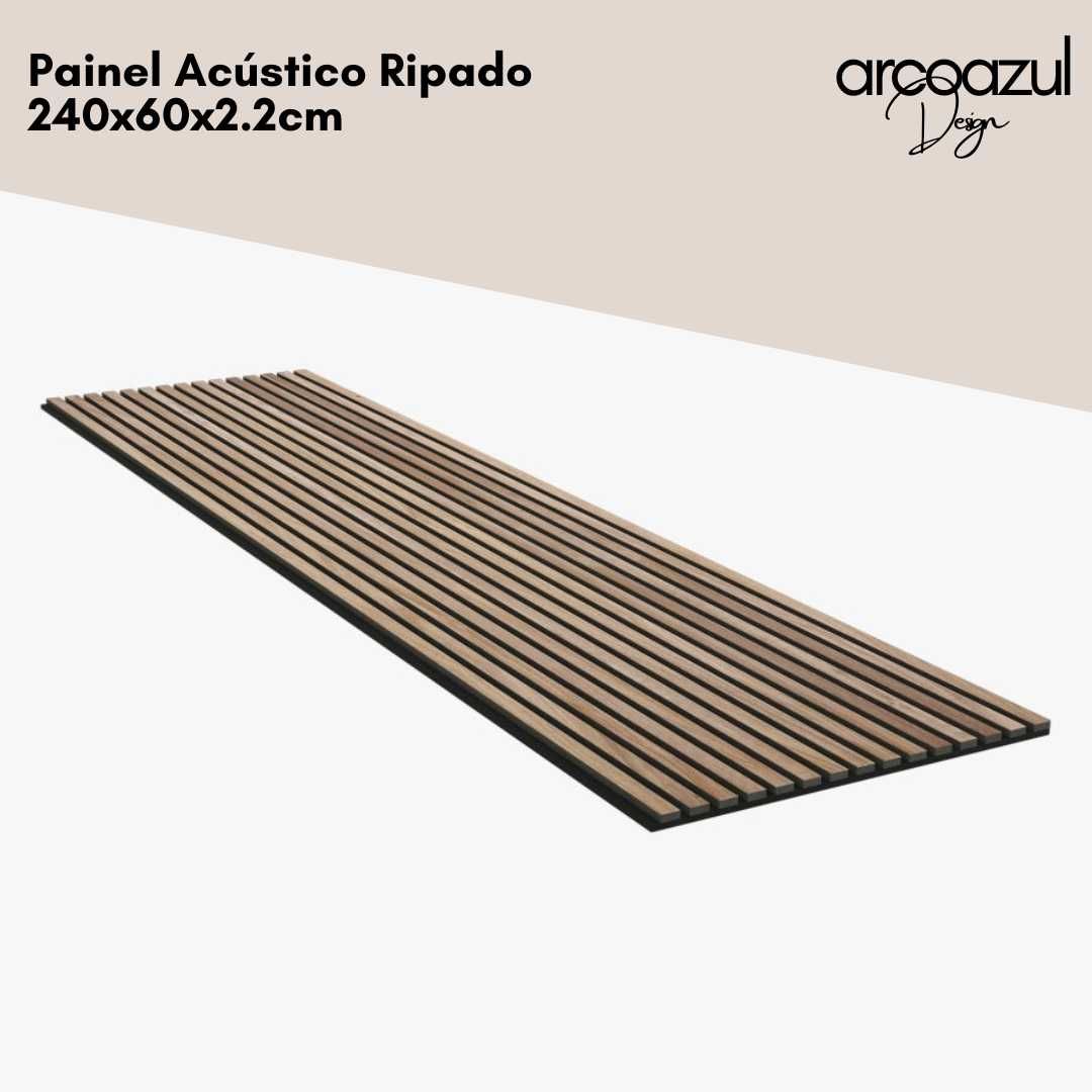 Painel Ripado Acústico - 60x240cm - Várias cores By Arcoazul Design