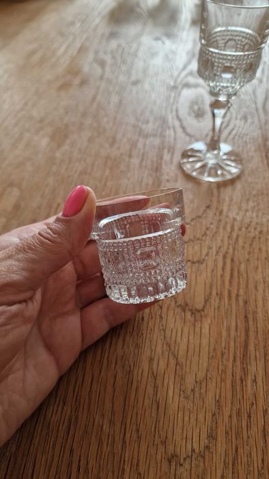 Komplet kryształowych kieliszków do wódki likierów whisky Kryształ PRL