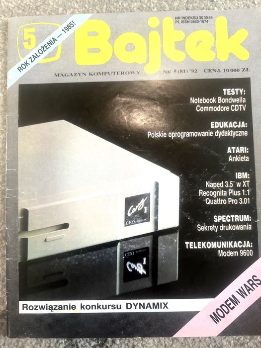 Czasopismo komputerowe BAJTEK nr 5 rok 1992