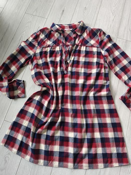 Długa flanelowa koszula ciążowa LC Waikiki rozmiar L krata