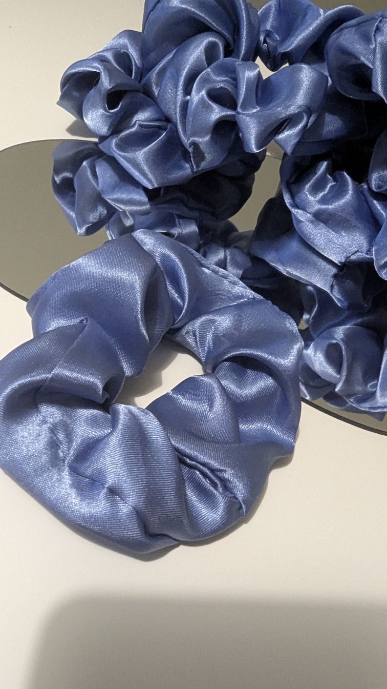 Scrunchie 6 sztuk niebieski