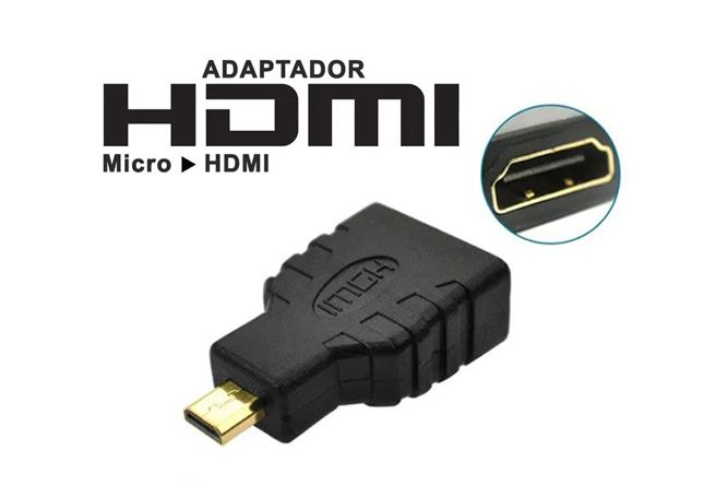 NOVO - Adaptador Micro HDMI para HDMI - Raspberry Pi 4 / 5