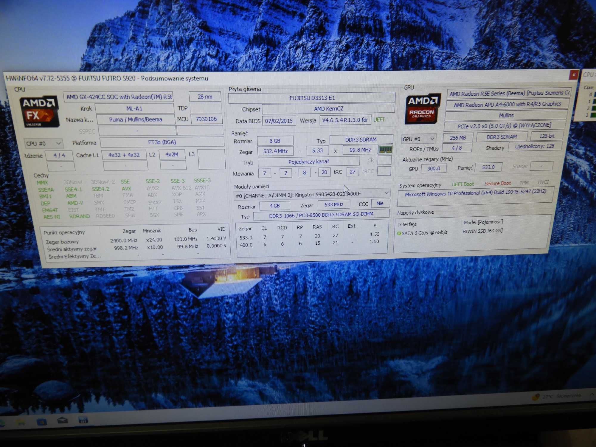 Komputer Fujitsu Futro S920 | AMD GX-424CC