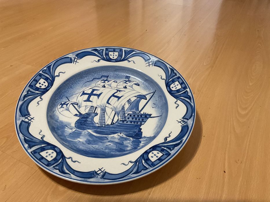 Prato decorativo caravela portuguesa